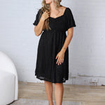 Kinsley Floral Lace Dress - Black