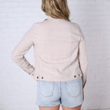 Kinsley Lightweight Linen Blend Jacket - Earth Grey