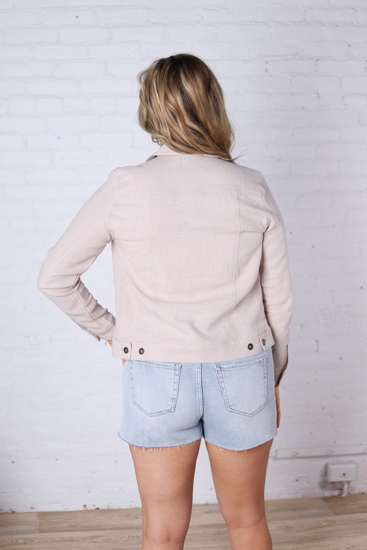 Kinsley Lightweight Linen Blend Jacket - Earth Grey