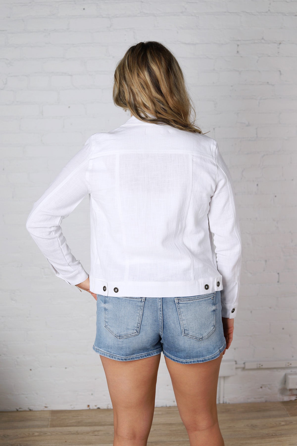 Kinsley Lightweight Linen Blend Jacket - Off White