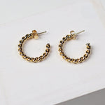 Kira XS 14K Gold Dipped Twisted Hoop Earrings - Gold