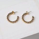 Kira XS 14K Gold Dipped Twisted Hoop Earrings - Gold