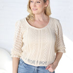 Kirsten Puff Sleeve Knit Sweater Top