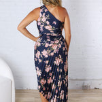 Kleo One Shoulder Maxi Dress - Navy Floral
