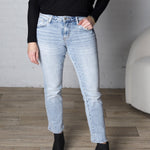 Kodi Mid-Rise Slim Straight Denim