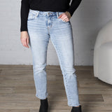 Kodi Mid-Rise Slim Straight Denim