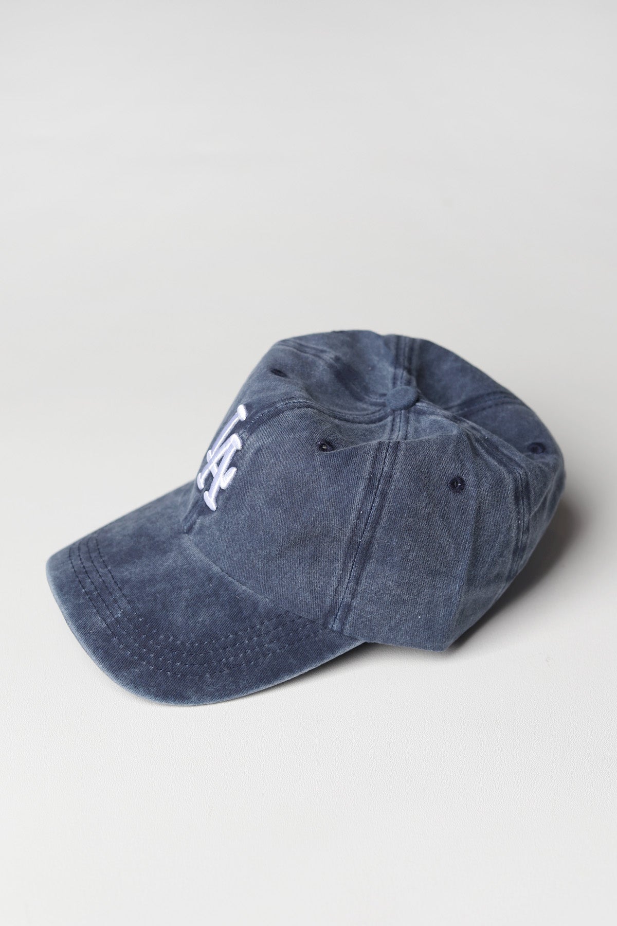 LA Embroidered Baseball Cap - Navy