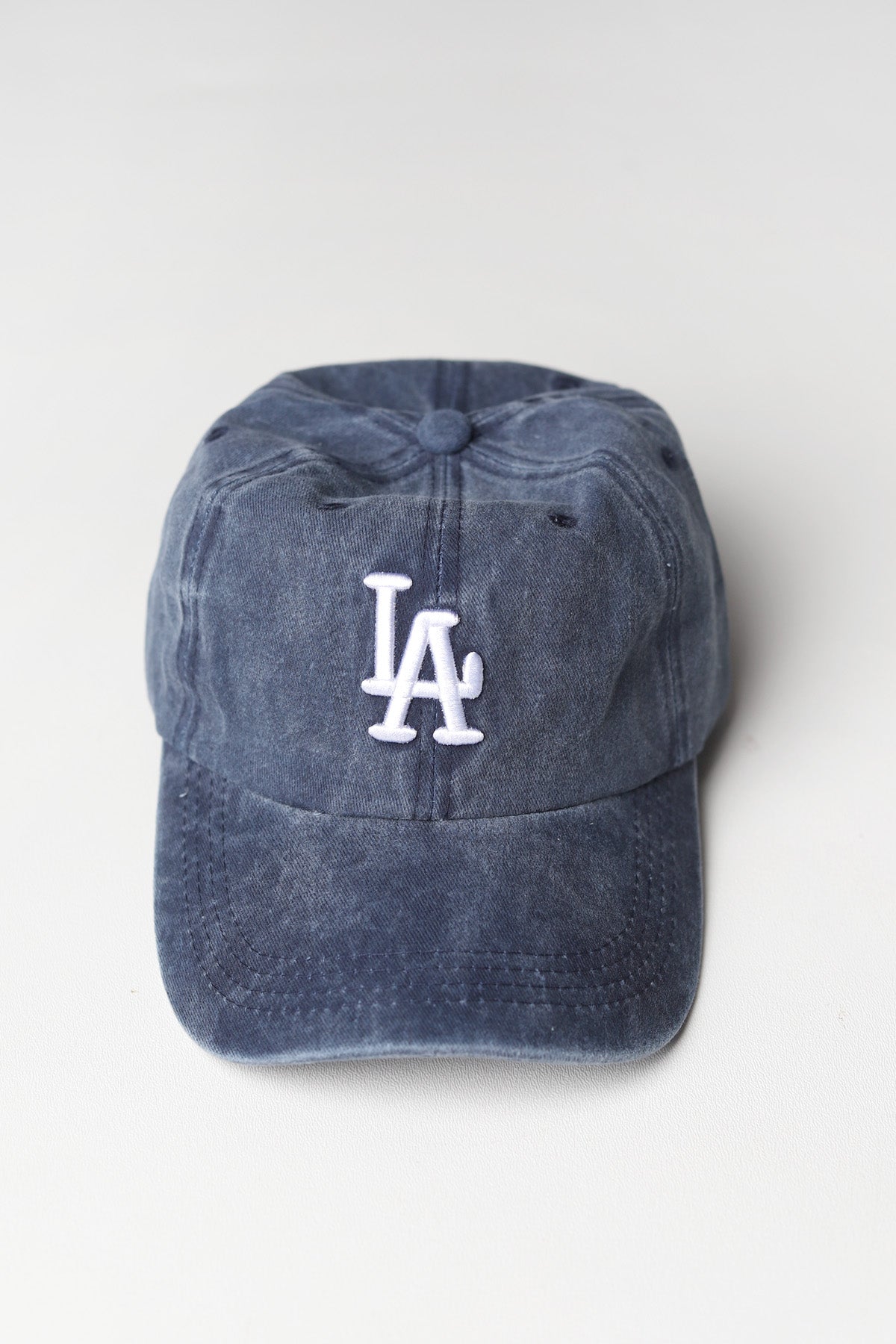 LA Embroidered Baseball Cap - Navy