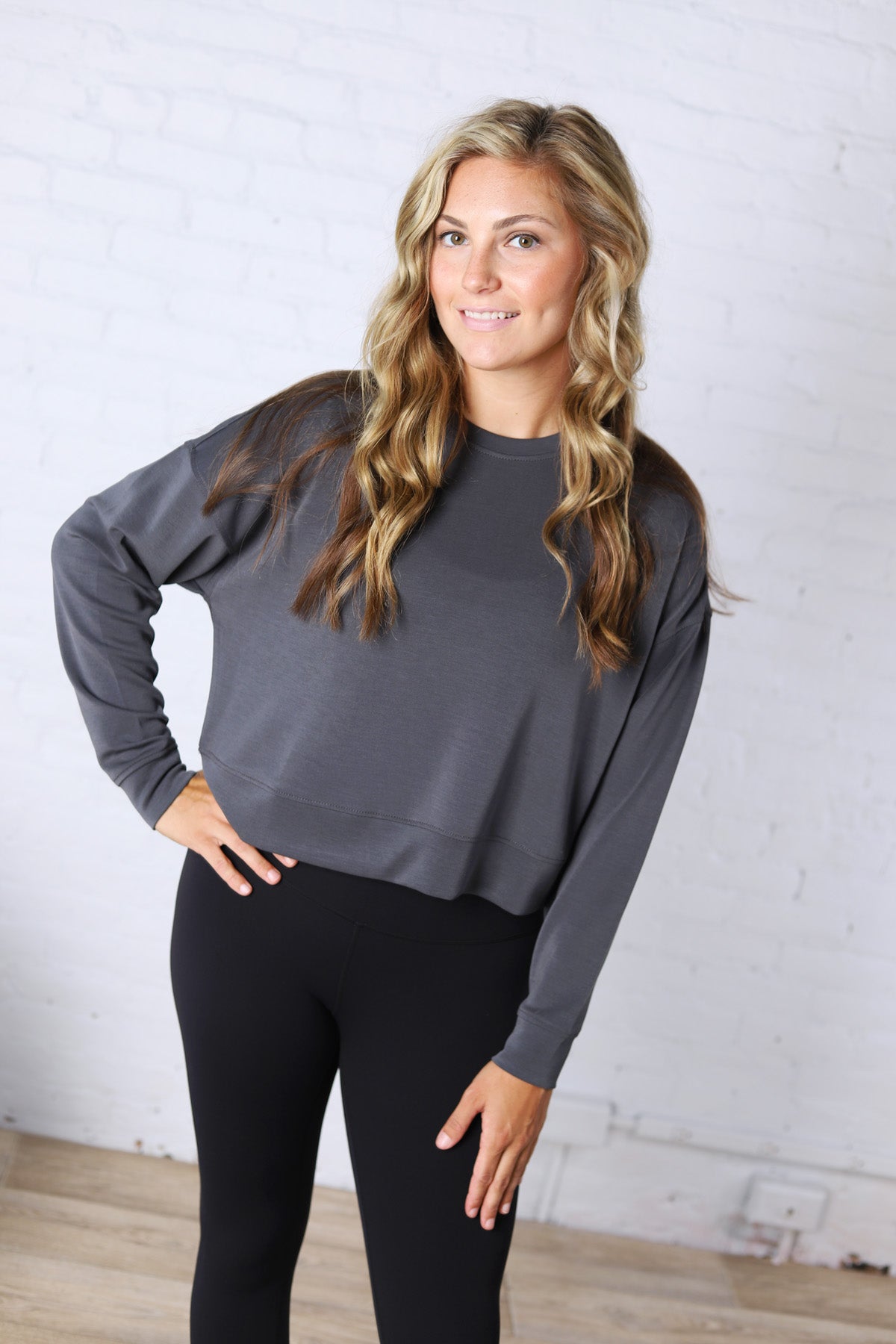 Laguna Dropped Shoulder Sweatshirt - Ash Grey FINAL SALE