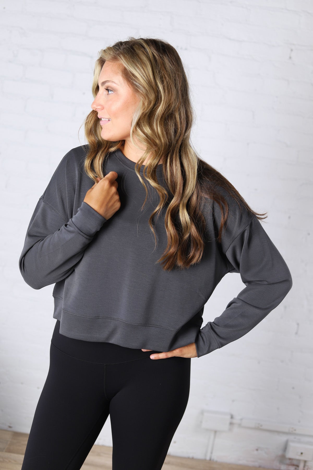 Laguna Dropped Shoulder Sweatshirt - Ash Grey FINAL SALE