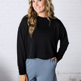 Laguna Dropped Shoulder Sweatshirt - Black