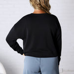 Laguna Dropped Shoulder Sweatshirt - Black FINAL SALE