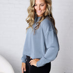 Laguna Dropped Shoulder Sweatshirt - Denim