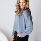 Laguna Dropped Shoulder Sweatshirt - Denim