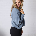 Laguna Dropped Shoulder Sweatshirt - Denim