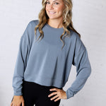 Laguna Dropped Shoulder Sweatshirt - Denim