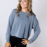 Laguna Dropped Shoulder Sweatshirt - Denim