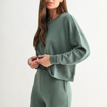 Laguna Dropped Shoulder Sweatshirt - Eldergreen