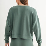 Laguna Dropped Shoulder Sweatshirt - Eldergreen