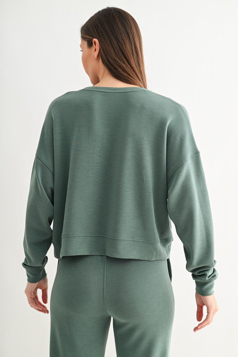 Laguna Dropped Shoulder Sweatshirt - Eldergreen