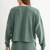 Laguna Dropped Shoulder Sweatshirt - Eldergreen