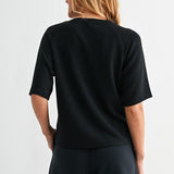 Laguna Soft Drape Raglan Tee - Black