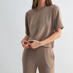 Laguna Soft Drape Raglan Tee - Taupe