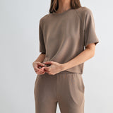 Laguna Soft Drape Raglan Tee - Taupe
