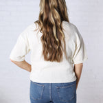 Laine Raw Edge Boxy Knit Sweater - Cream