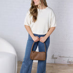 Laine Raw Edge Boxy Knit Sweater - Cream FINAL SALE