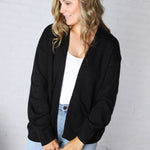 Lainey Oversized Cardigan Sweater - Black