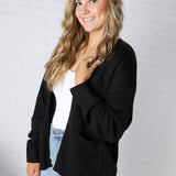 Lainey Oversized Cardigan Sweater - Black