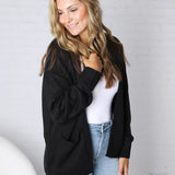Lainey Oversized Cardigan Sweater - Black