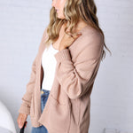 Lainey Oversized Cardigan Sweater - Dark Taupe