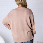 Lainey Oversized Cardigan Sweater - Dark Taupe