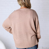 Lainey Oversized Cardigan Sweater - Dark Taupe