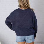 Larkin American Flag Sweater - Navy FINAL SALE
