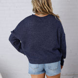 Larkin American Flag Sweater - Navy FINAL SALE