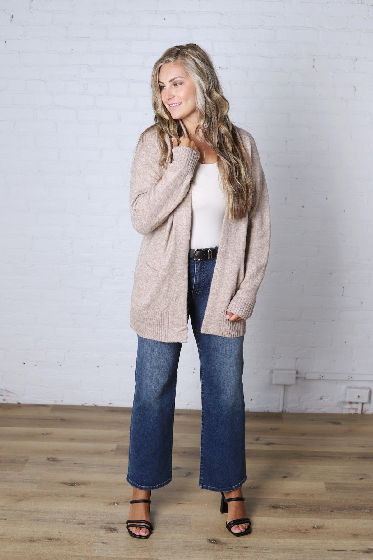 Larkyn Soft Knit Cardigan - Taupe