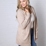 Larkyn Soft Knit Cardigan - Taupe