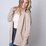 Larkyn Soft Knit Cardigan - Taupe