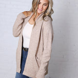 Larkyn Soft Knit Cardigan - Taupe