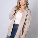 Larkyn Soft Knit Cardigan - Taupe