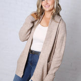 Larkyn Soft Knit Cardigan - Taupe