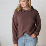 Laureen Cloudy Knit Hoodie - Brown