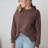 Laureen Cloudy Knit Hoodie - Brown