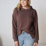 Laureen Cloudy Knit Hoodie - Brown