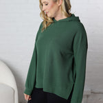 Laureen Cloudy Knit Hoodie - Green