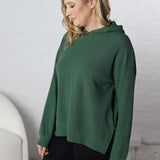 Laureen Cloudy Knit Hoodie - Green