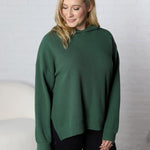 Laureen Cloudy Knit Hoodie - Green